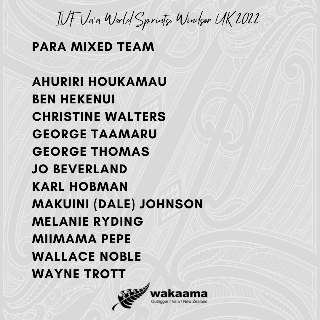 World Sprints Team Announcement - Para Mixed