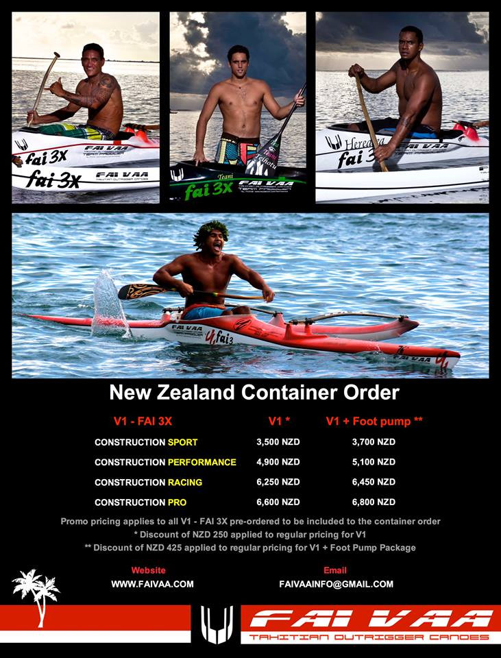 Fai Va'a Container Order! Get in a quick to purchase your V1 today!!!